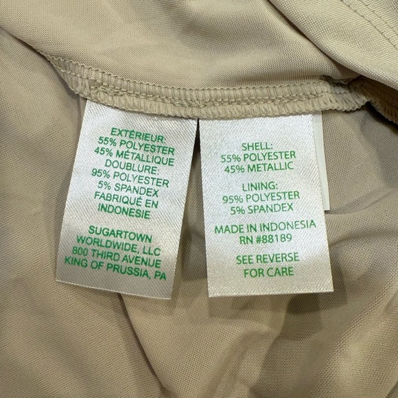 Lilly Pulitzer Faye Dress Size XS Gold Metallic Ruffles NWT - Picture 7 of 15